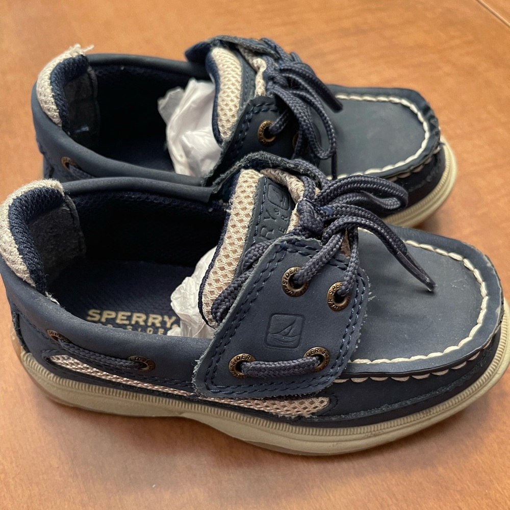Sperry Topsider Shoes Boys Navy Blue Size 8.5